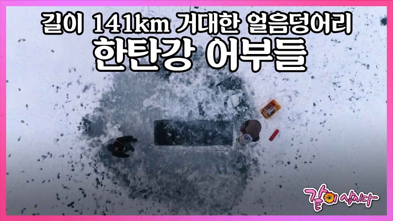 길이 141km, 평균 강폭 60m의 거대한 얼음덩어리. 한탄강 얼음을 깨 물고기를 잡고 그 절벽에서 살아가는 가족 이야기 I KBS 2019.01.13 다큐공감 방송