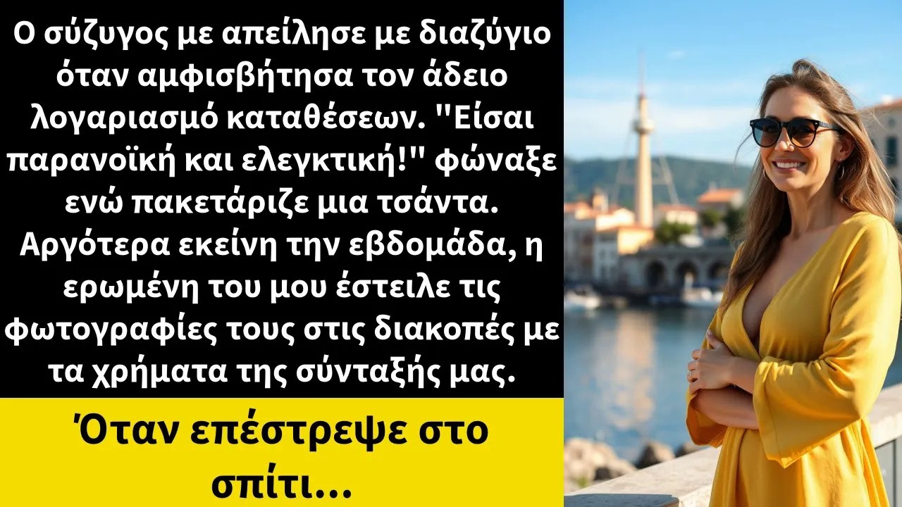 Ο σύζυγος με απείλησε με διαζύγιο όταν αμφισβήτησα τον άδειο λογαριασμό καταθέσεων