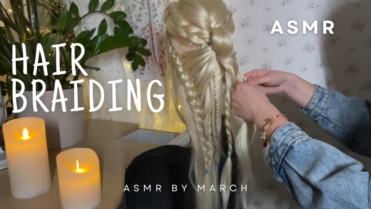 ASMR Hair Play 💛 Hair Braiding | No talking