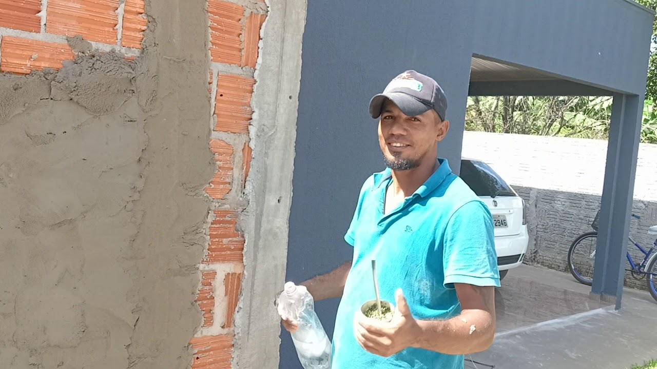 Mais de 50 metros de REBOCO por dia , chapando com a régua