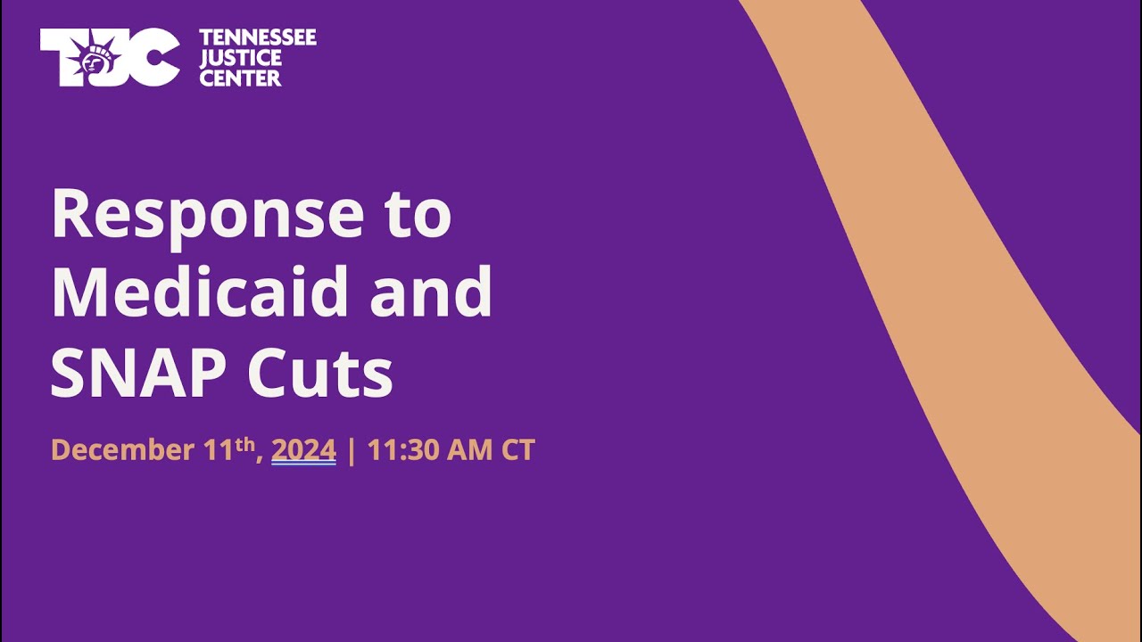 Response to Medicaid and SNAP Cuts