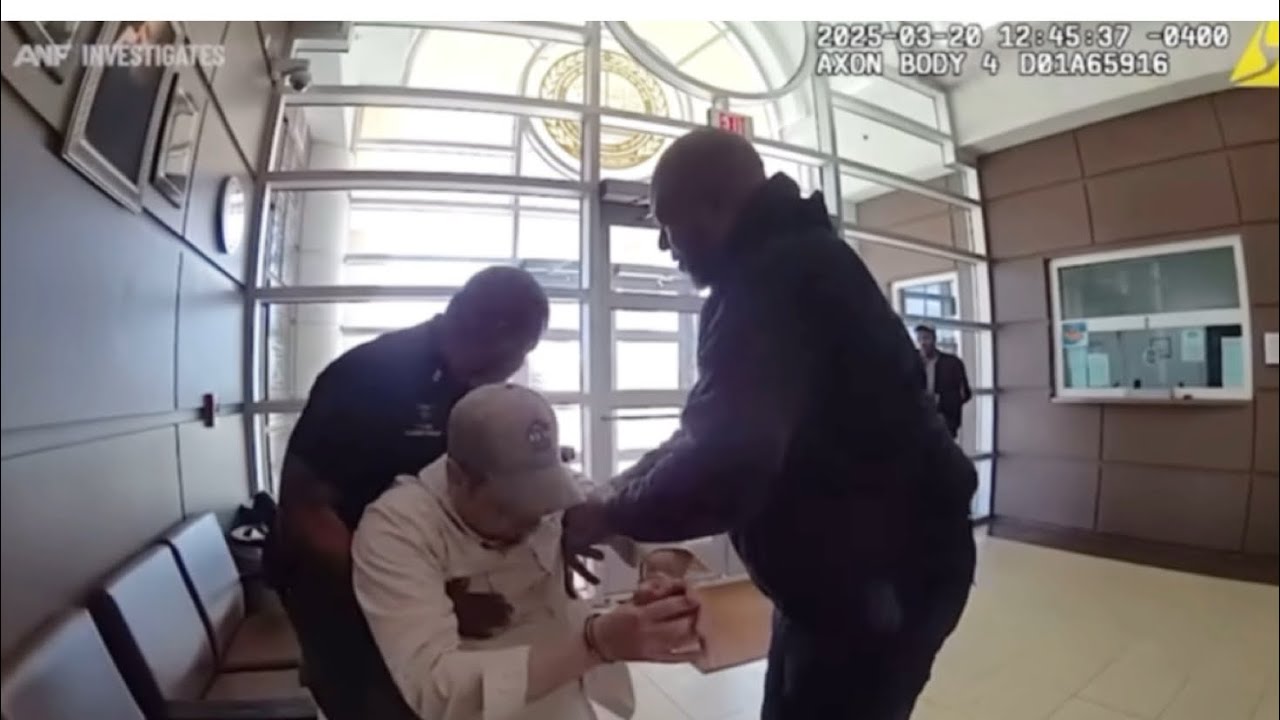 Bodycam Footage: Of a paralyzed man being arrested accused of kicking in a door