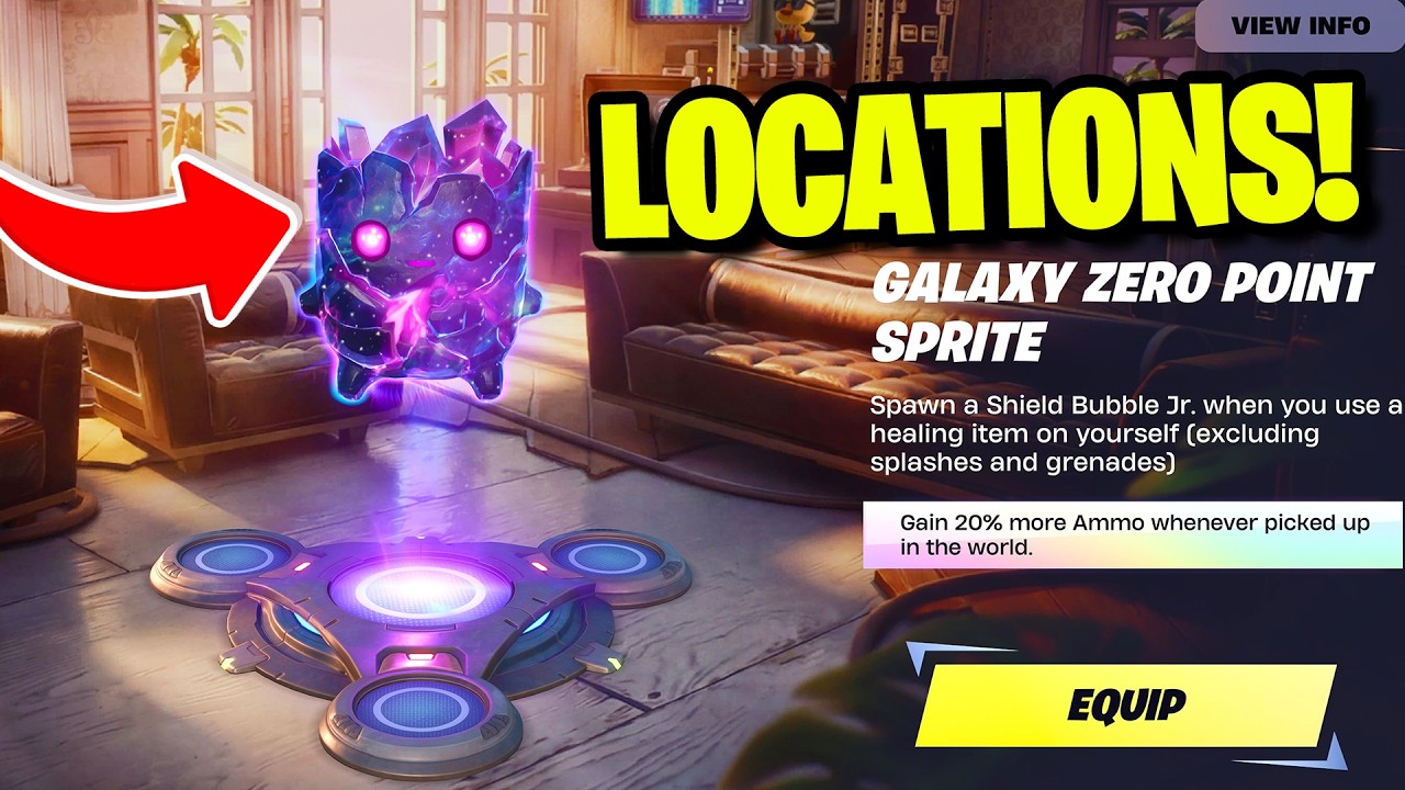 Как получить спрайт Galaxy Zero Point в Fortnite 3-го сезона: все локации