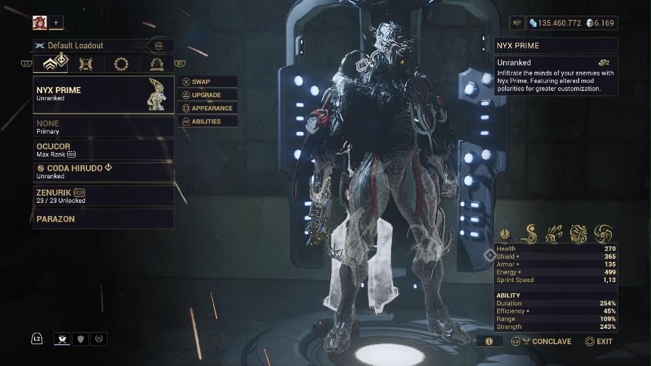 Warframe - Nyx e Occucor