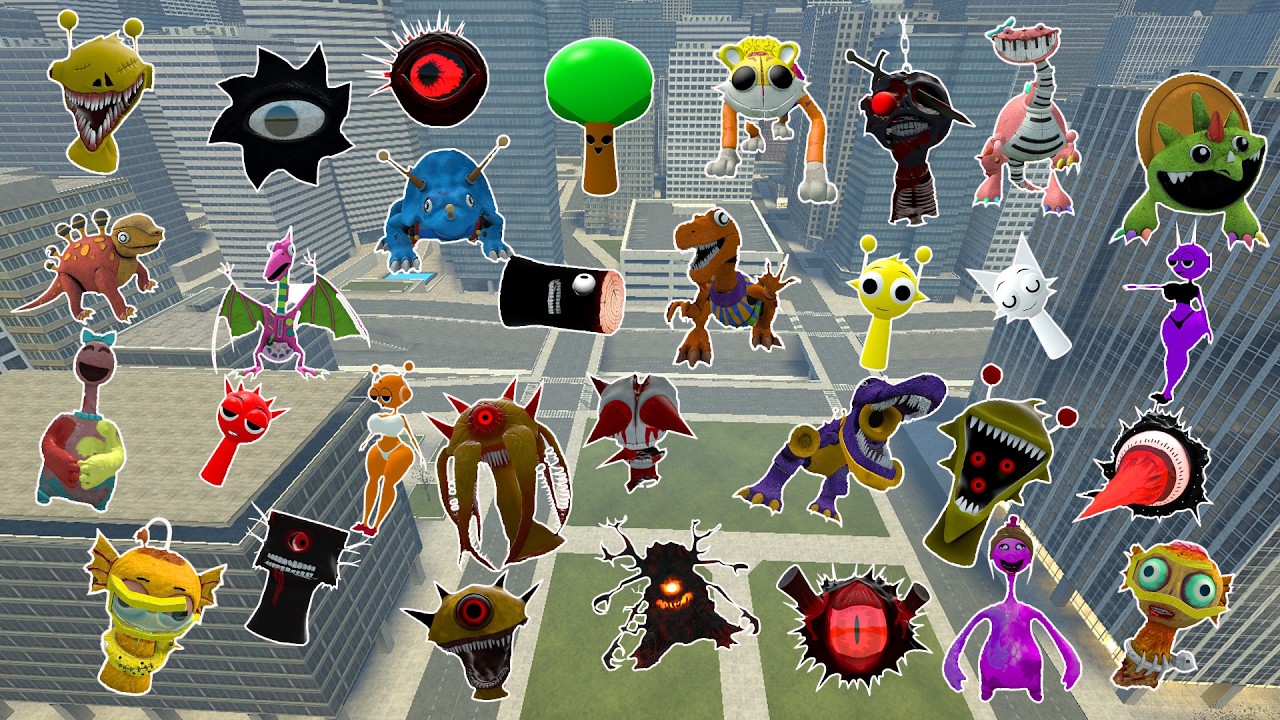 🏣 BIG CITY SPRUNKI MR SUN FUN COMPUTER MISS WENDA YELLOW PINKI COOL AS ICE SPARTAN KICKING IN GMOD