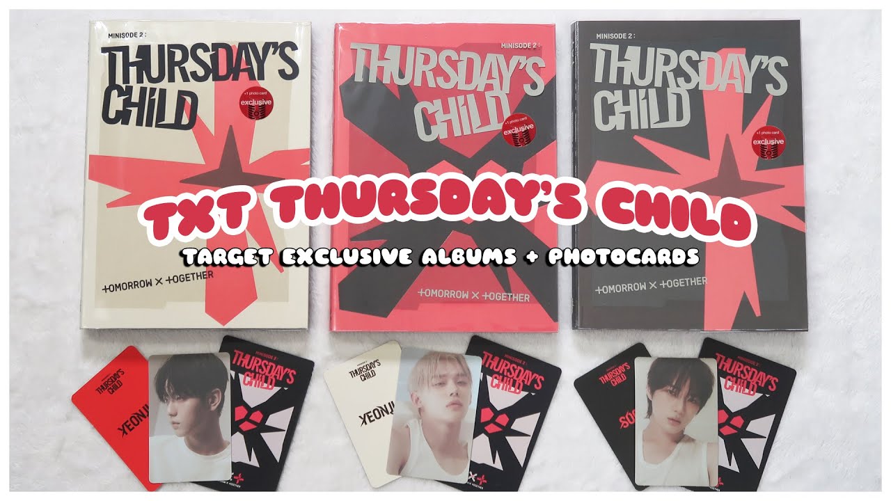 ✨ unboxing txt minisode 2 : thursdays child target exclusive albums + pob photocards | hate end mess
