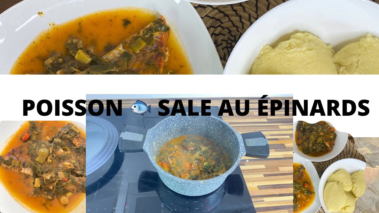 La recette de makayabu aux épinards (Poissons 🐠 sale ) #comment #cuisine #africa