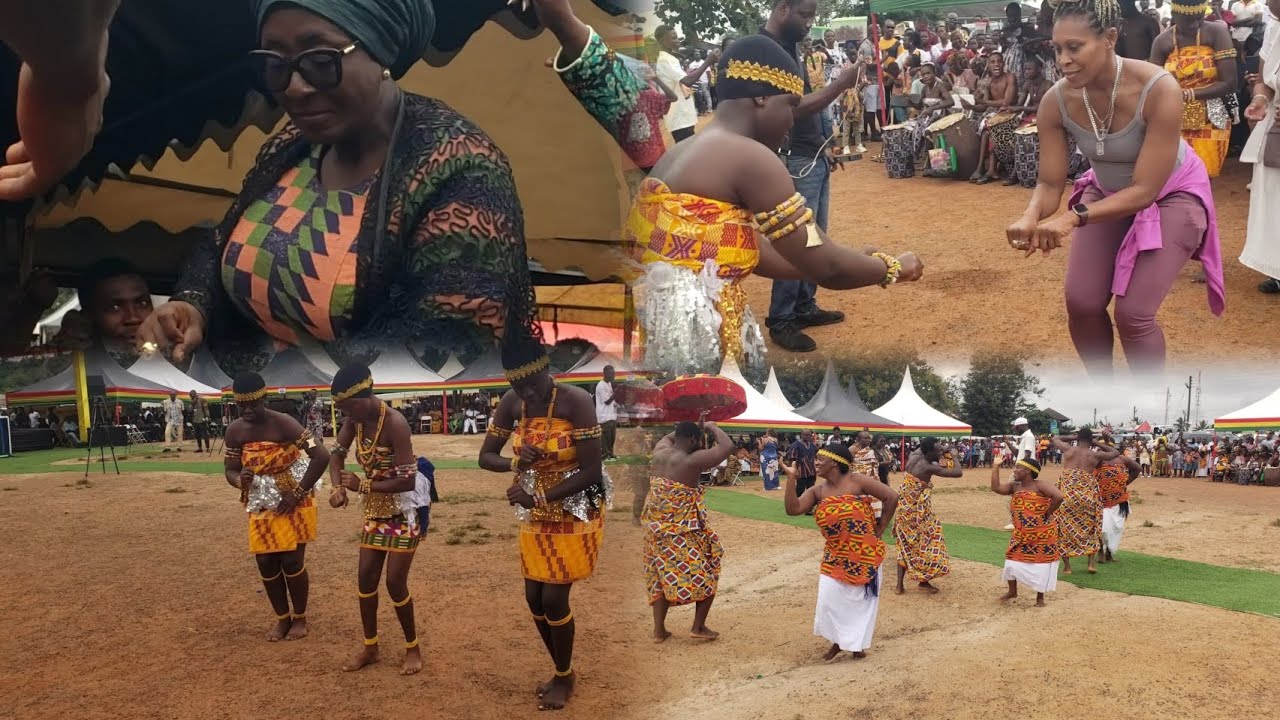 Hon. Dzifa Gomashie, Minister for Tourism, Culture, Dance Kate At Assin Manso Emancipation Day 