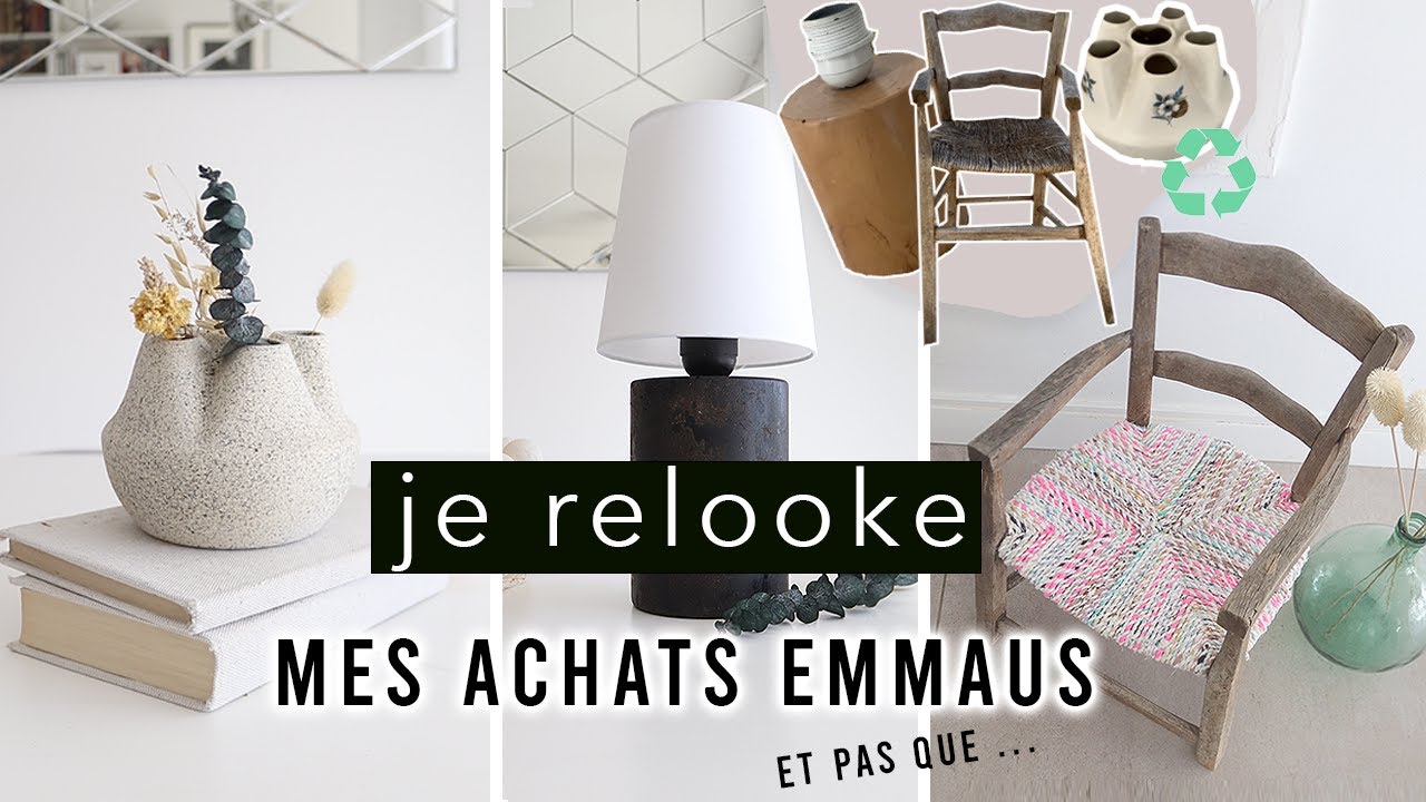 JE RELOOKE MES ACHATS EMMAUS & pas que ... ( DIY DECO BOHO CHIC recyclage - récup - thrift flip)