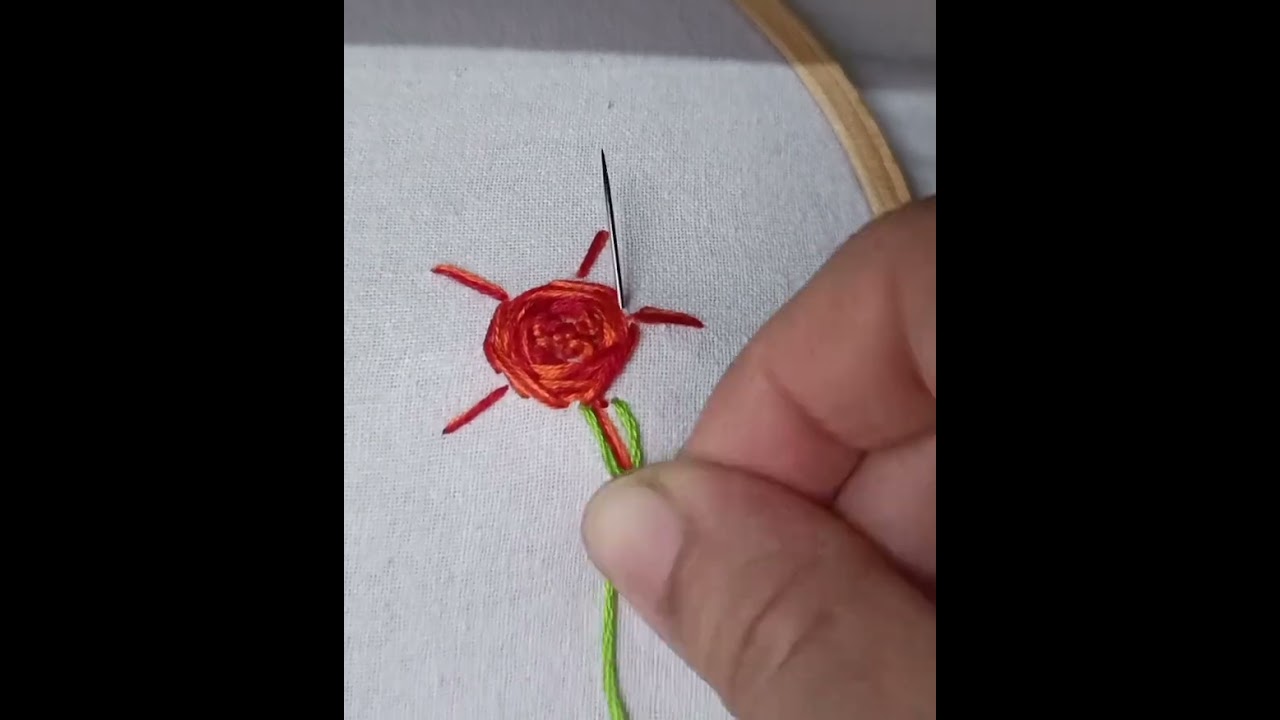 Elegant flower #trending #embroidery #art 