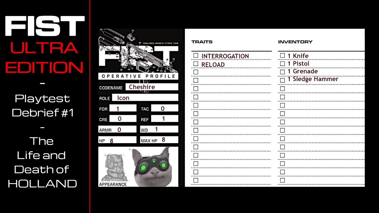 FIST ULTRA RPG - Debrief 001 - The Life and Death of HOLLAND