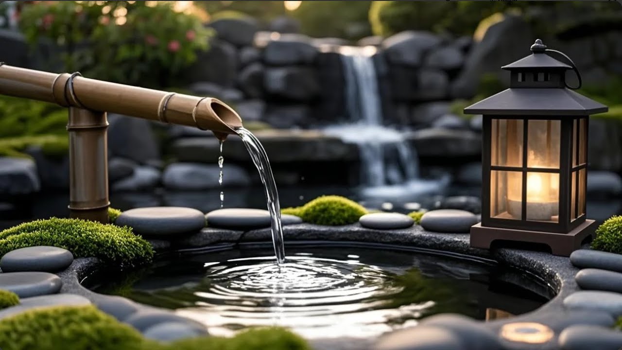 Deep Sleep Relaxation 🌿 Bamboo Water Fountain Nature Sounds for Insomnia Relief
