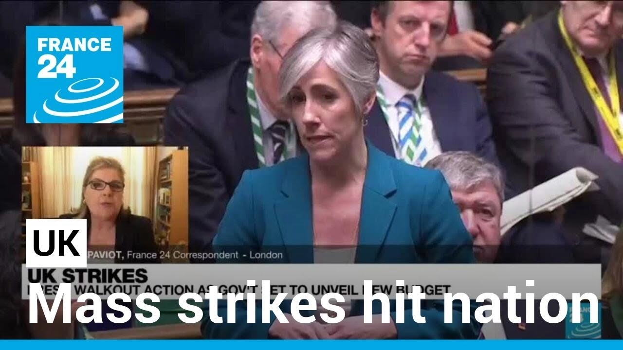 UK unveils cost-of-living budget as mass strikes hit nation &bull; FRANCE 24 English