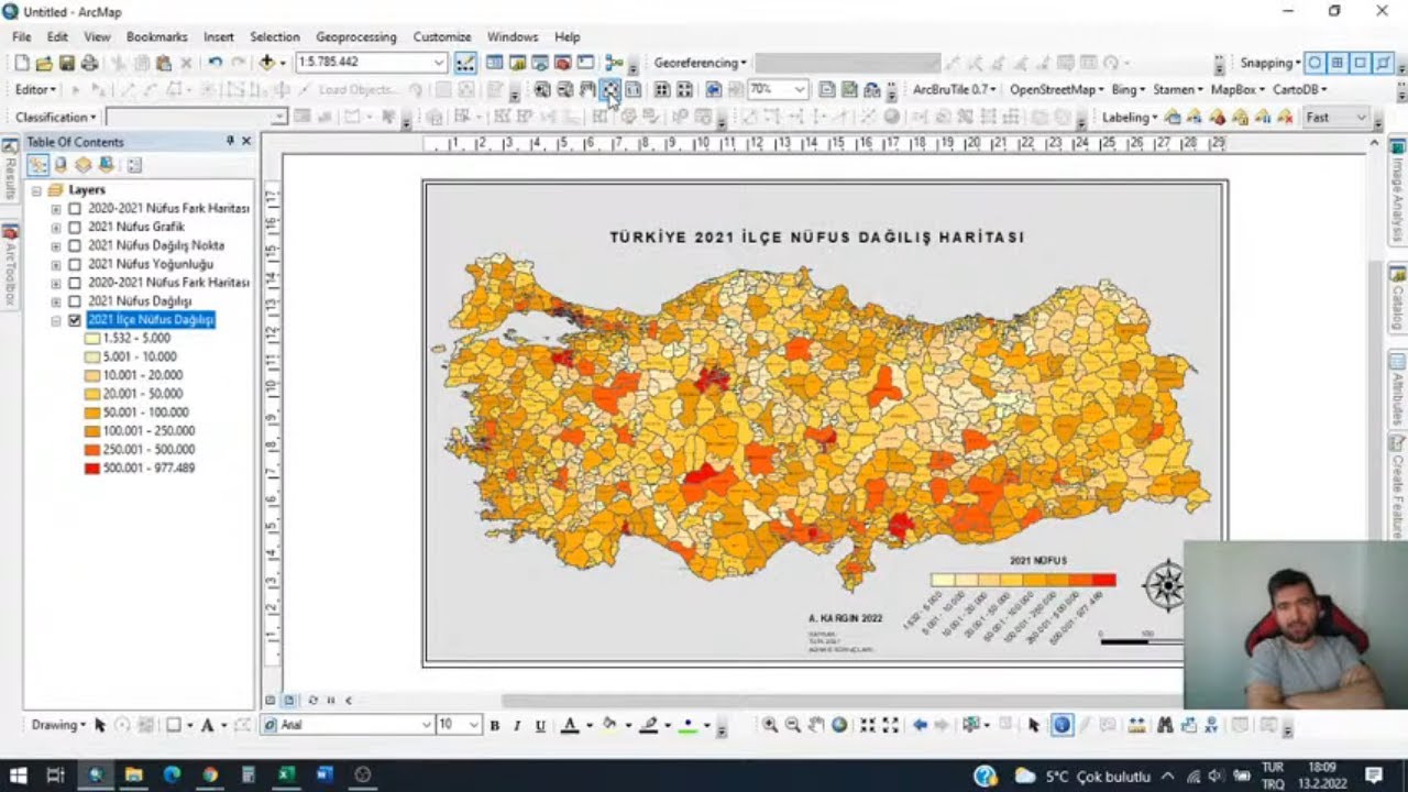 ArcGIS Tematik Harita Nasıl Yapılır (TÜİK Nüfus)