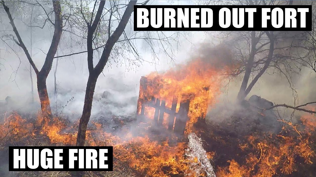 🔥🔥 HUGE FOREST FIRE at Airsoft field 🔥🔥