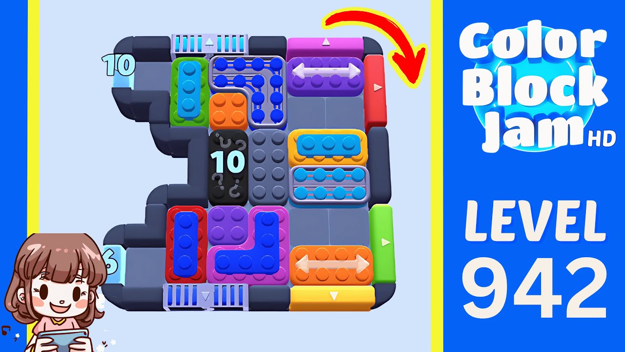 Color Block Jam Level 942 Solution Walkthrough