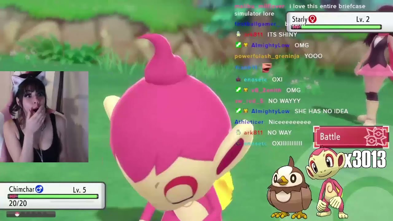SHINY Chimchar Reaction! Shining Pearl! 3000+ Resets! Live Reaction!