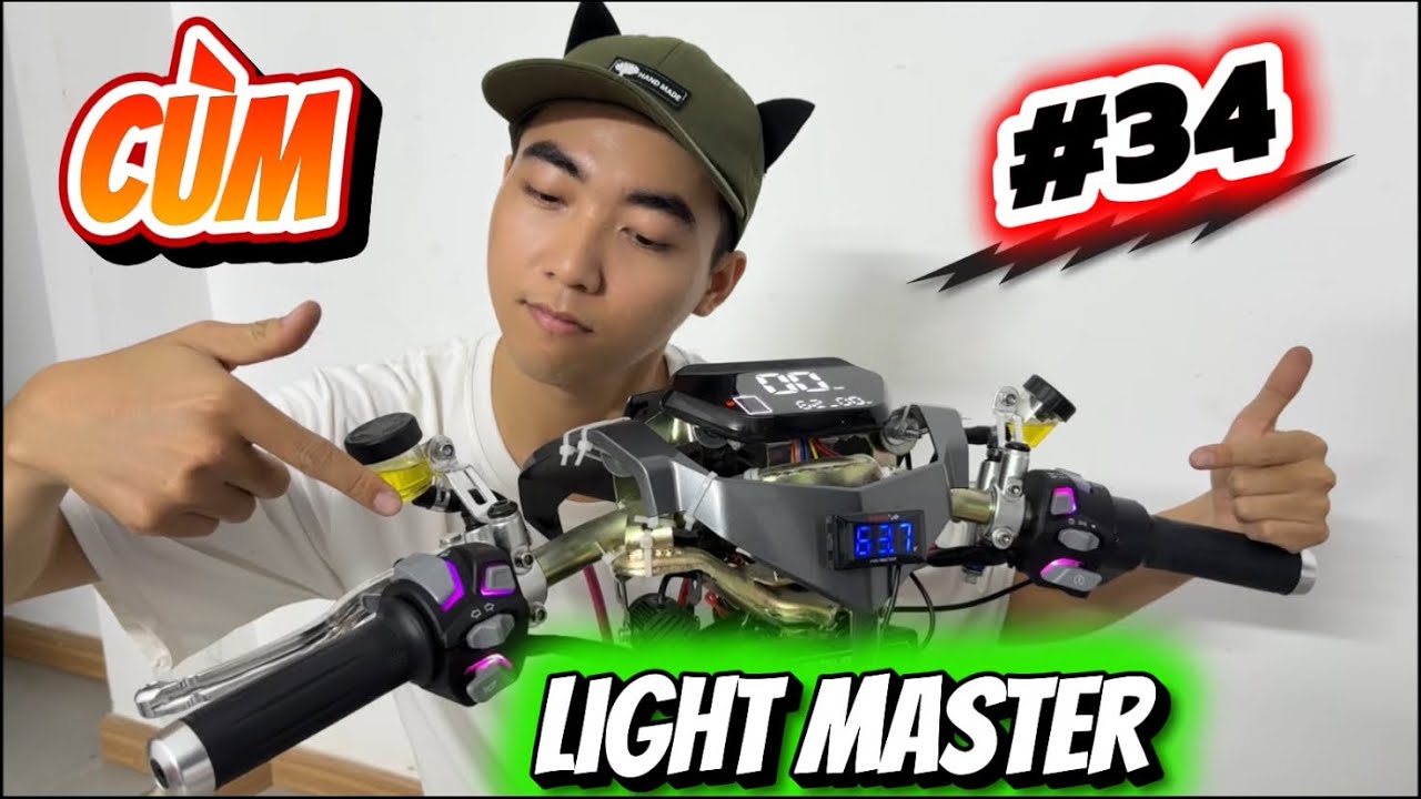 Xe Điện Độ Kiểng P34 - Lên Cùm Light MASTER TÍM Full Chức Năng| Mất 18,9 Triệu Cho Con Xe Hiện Tại