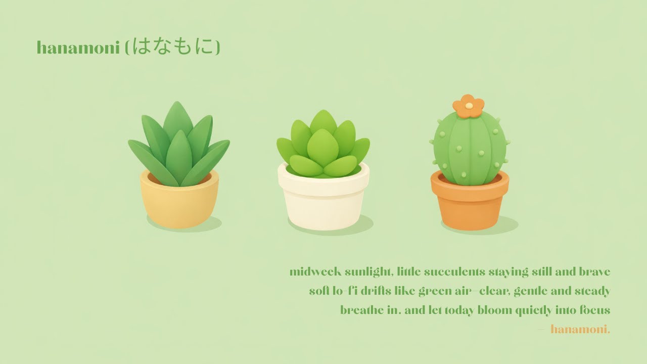 [playlist] wednesday succulent mood | calm study & work lofi 🌿🪴🌵