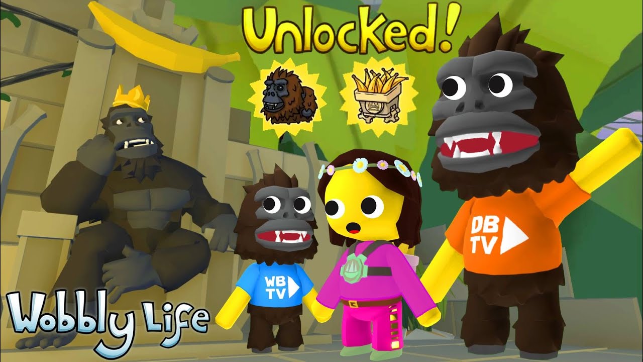 МЫ ОТКРЫЛИ КОСТЮМ ГОРИЛЛЫ И БАНАНОВЫЙ ДЕПОЗИТАР В WOBBLY LIFE