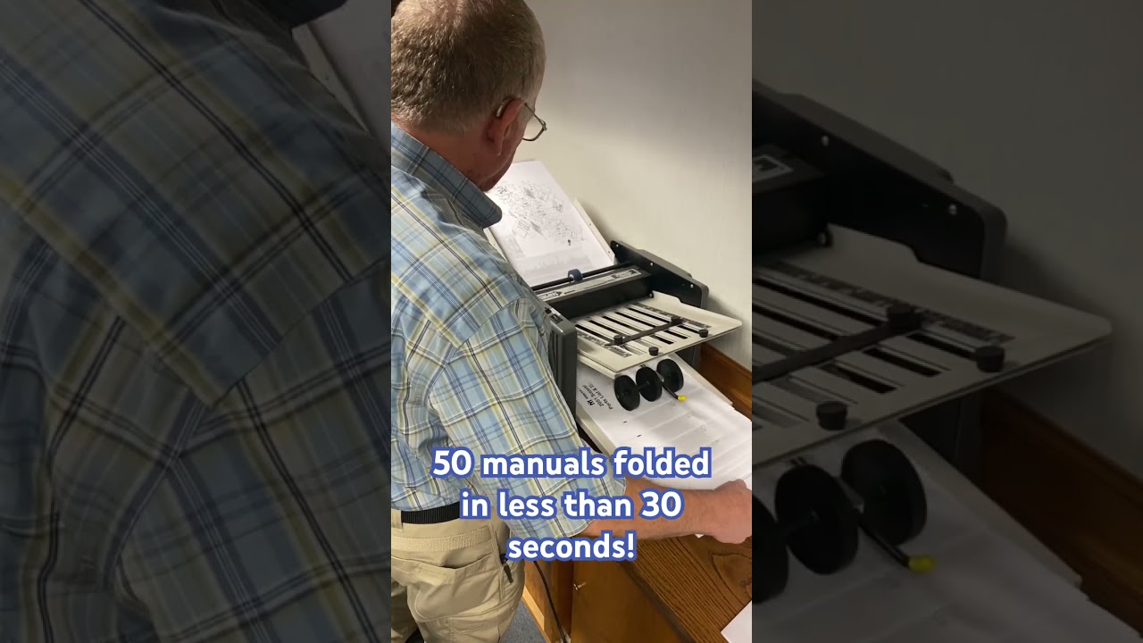 Check out Martin Yale Industries&rsquo; 1217A fold 50 manuals in a flash! 🤩 #MYI #MYOP