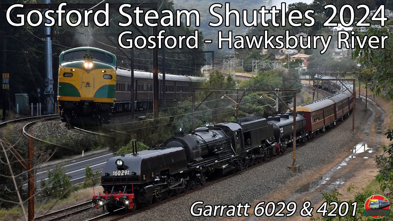 Garratt Bayside Steam Shuttles on the Central Coast | THNSW - Gosford Steam Weekend | 6029 & 4201