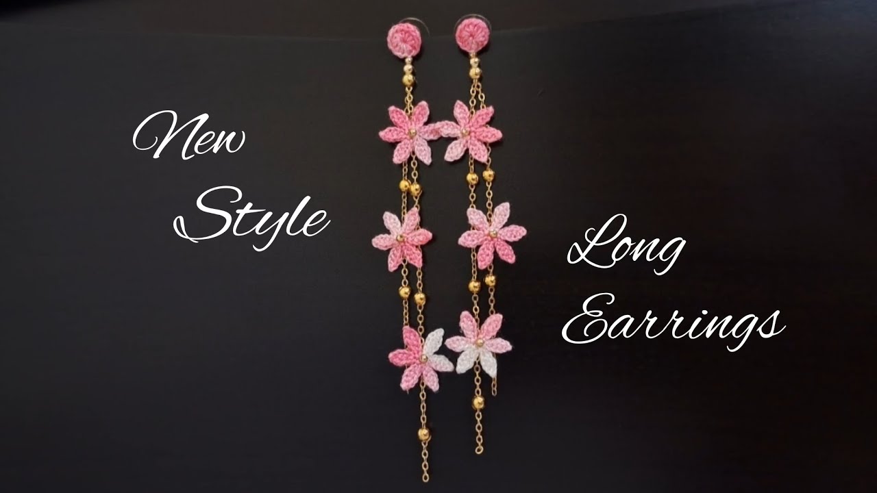 STYLISH LONG EARRINGS | EASY TO MAKE | BEAUTIFUL EARRINGS | CROCHET