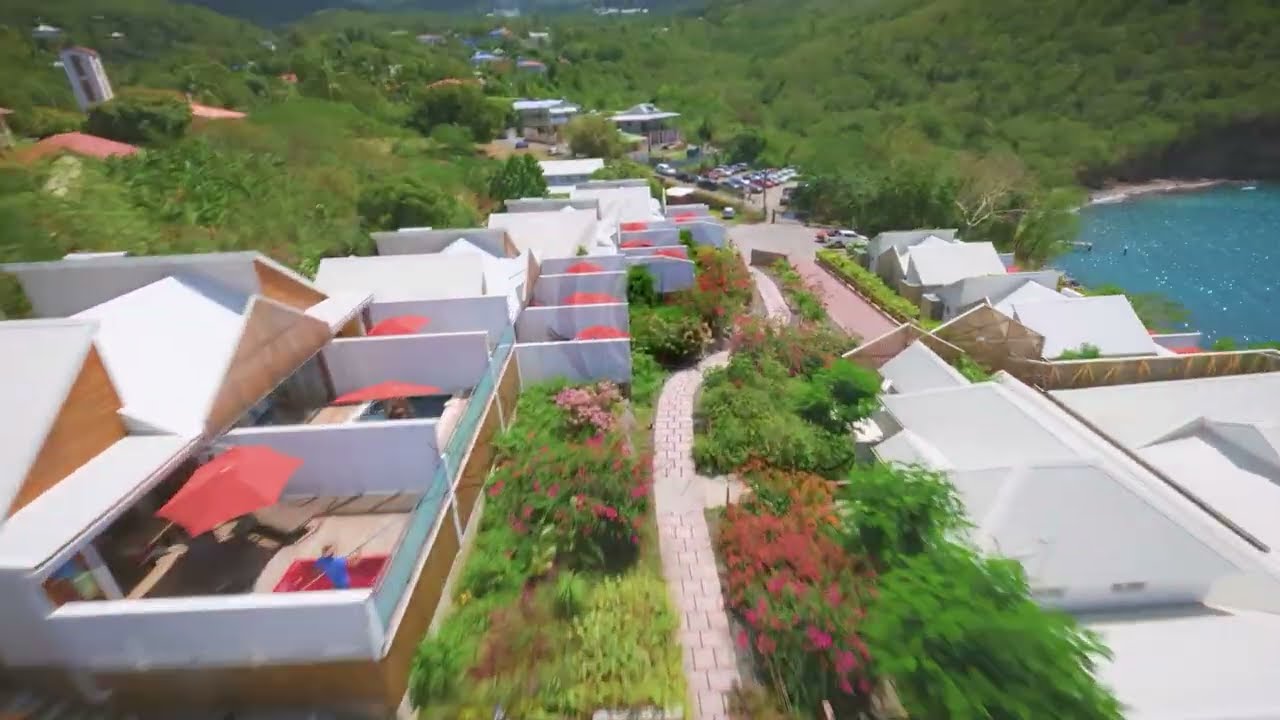 Hôtel 4 étoiles Guadeloupe Les Galets Rouges vue de haut