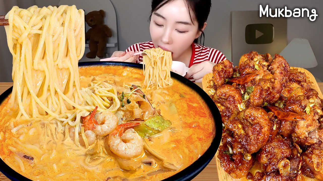 요즘 핫한! 품절대란 보배반점 크림짬뽕!!🔥 품절되서 집에서 만들었어요(.ft.꿀조합 갈릭깐풍기😍❤️)
