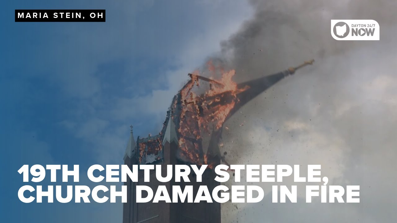 Steeple collapses as fire severely damages historic 19th century church