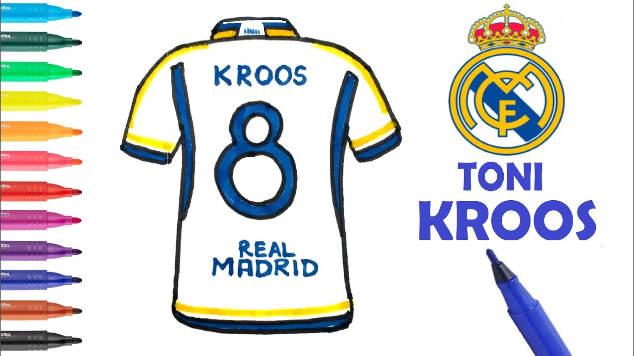 Easy Drawing Real Madrid Jersey I Kolay Toni Kroos Forma Çizimi I Forma Nasıl Çizilir?
