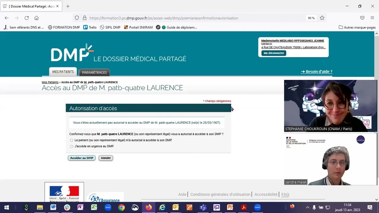 WebPS DMP, dossier médical de Mon espace santé (DMP)