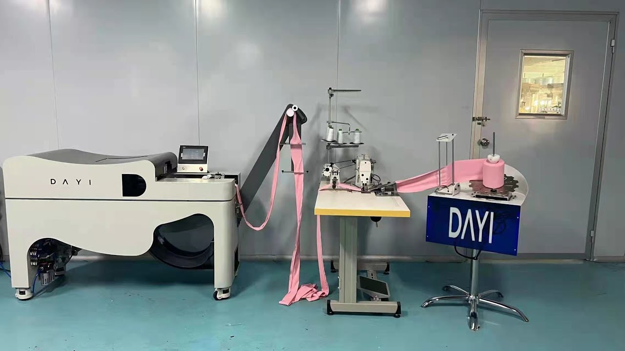 High Speed Jacket Rib Cuff Cutting and Folding Machine Protective Gown Cuff Machine