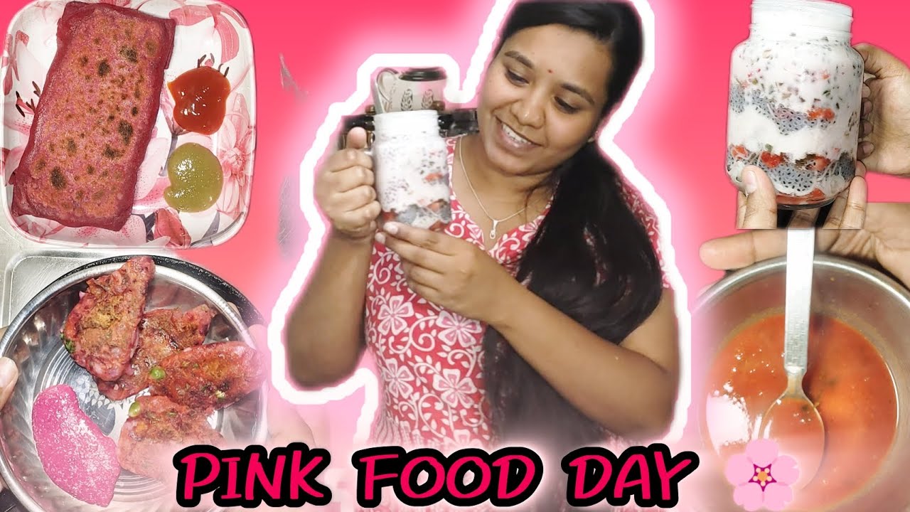 I Ate Only PINK Food for 24 Hours 🩷🍓 | One Color Food Challenge | @Pavithrakgowdaa 