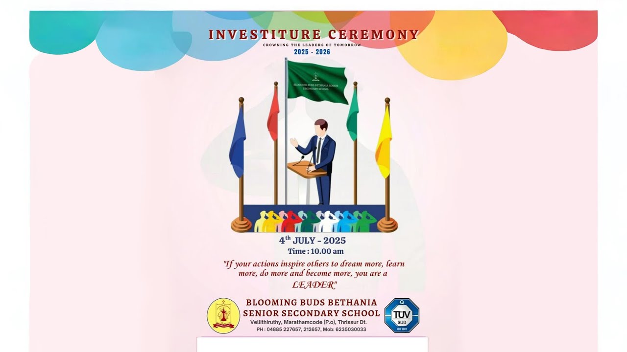INVESTITURE CEREMONY | CROWNING THE LEADERS OF TOMORROW  - 2025-2026 | LIVE