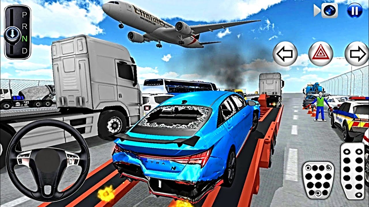 Crashed Car Transport Truck to Auto Repair Shop - 3D Driving Class Android Game - Gameplay Mobile