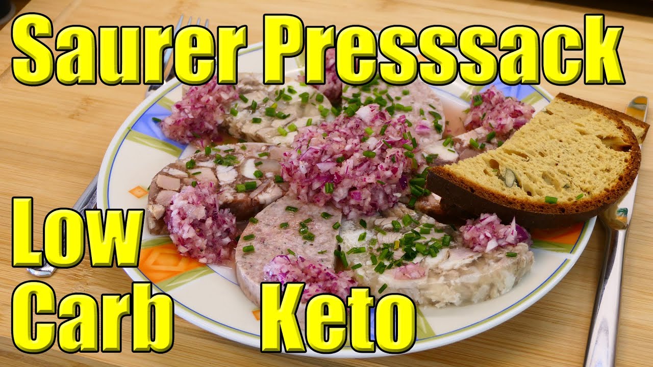 Dreierlei saurer Presssack mit Zwiebeln | Bayerische Brotzeit | Low Carb Keto Rezept