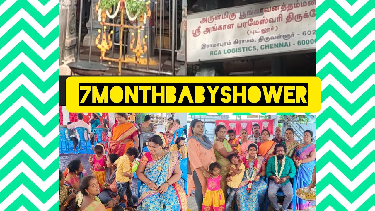 7month baby shower in putlur amman temple travel vlog in tamil