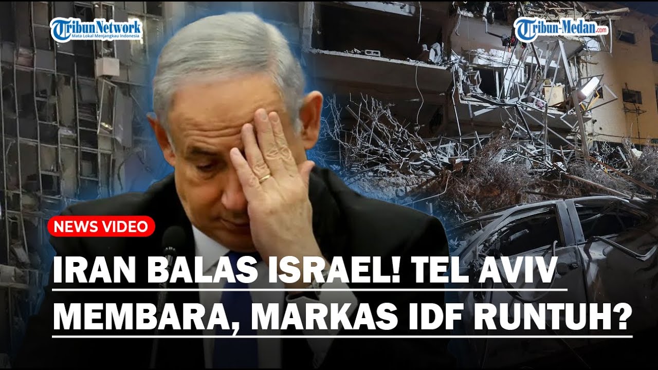 SERANGAN IRAN Buat Markas IDF Runtuh?  Dentuman Keras Hujani Kota Tel Aviv Warga Israel Panik