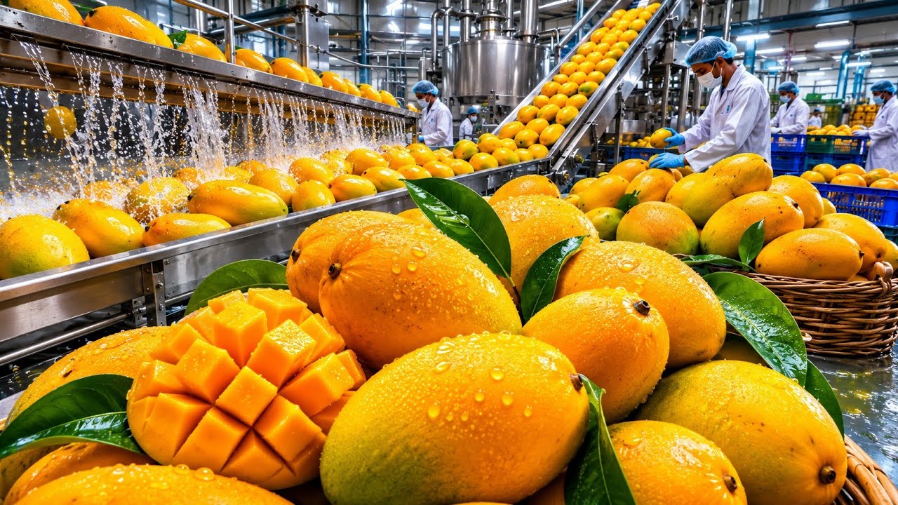 Inside The Giant Mango Factory 🍋🏭 | How Millions of Mangoes Are Processed