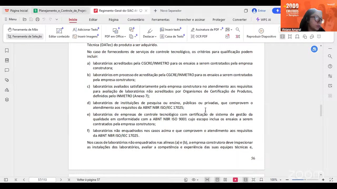 Treinamento Técnico - PBQP-H - Qualificação de laboratório SiAC 2021