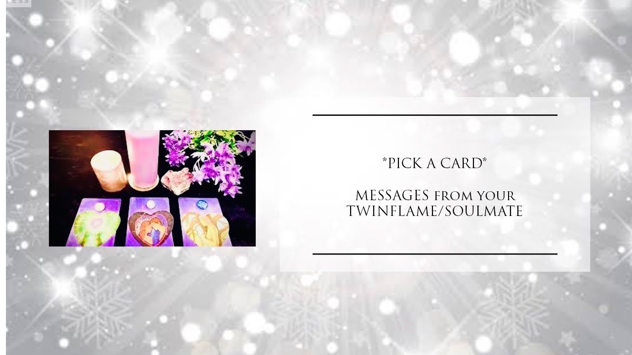 **PICK A CARD**”MESSAGES from your TWINFLAME/SOULMATE”💕🌹⚡️⭐️
