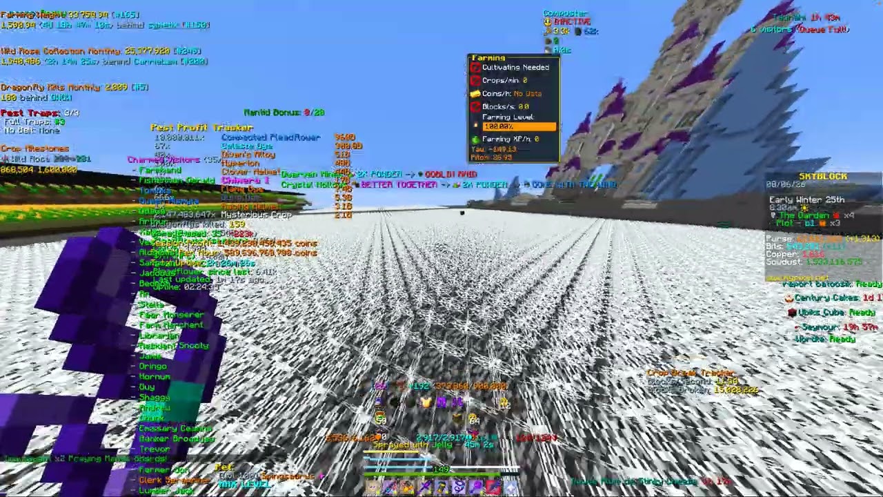 SUNFLOWER FARMERS ARE ON ANOTHER LEVEL! TIBETIAN MONK GLUETRAP PEST LAYOUT FOR HYPIXEL SKYBLOCK