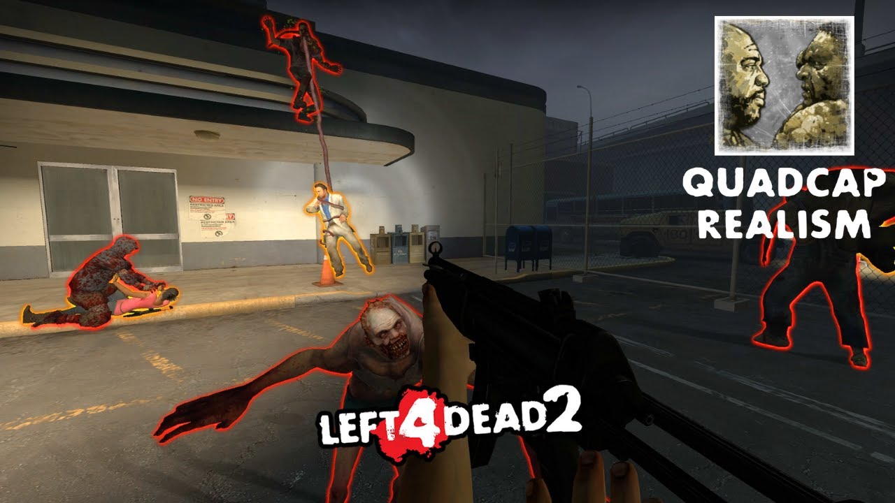 LEFT 4 DEAD 2 - REALISM QUAD CAP - THE DARK PARISH - NEW MODE!