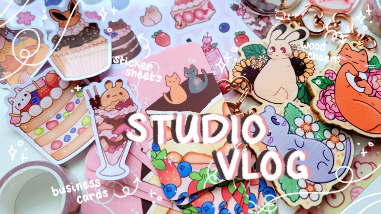 STUDIO VLOG 08 ♡ Business cards, Vograce goodies, shop reopening info, + more!
