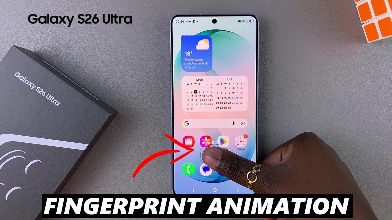 Samsung Galaxy S26 / S26 Ultra: Как включить/отключить анимацию отпечатка пальца