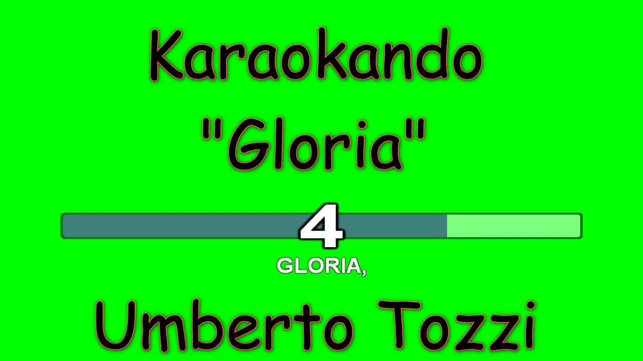 Karaoke Italiano - Gloria - Umberto Tozzi ( Testo )