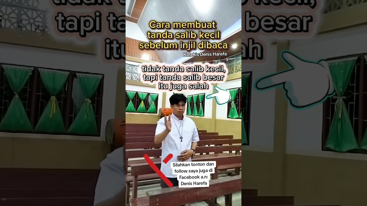 Cara Membuat Tanda Salib Kecil || Katekis Denis Harefa