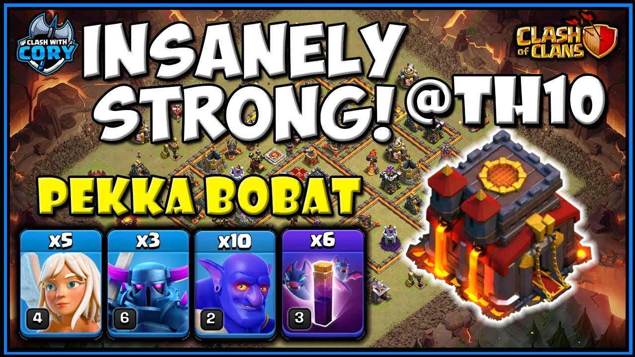 OMG this TH10 ATTACK IS STRONG! Pekka BoBat demolishes town hall 10s | CLASH OF CLANS | STRATEGY
