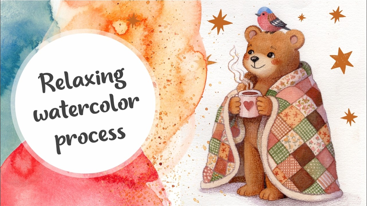 Waking from Winter — Cozy Bear Watercolor Process